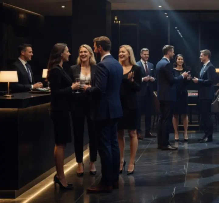Elegancki firmowy event z mobilną strefą casino